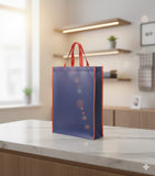 Hand Bag - Grey & Blue - 120 GSM - Non Woven